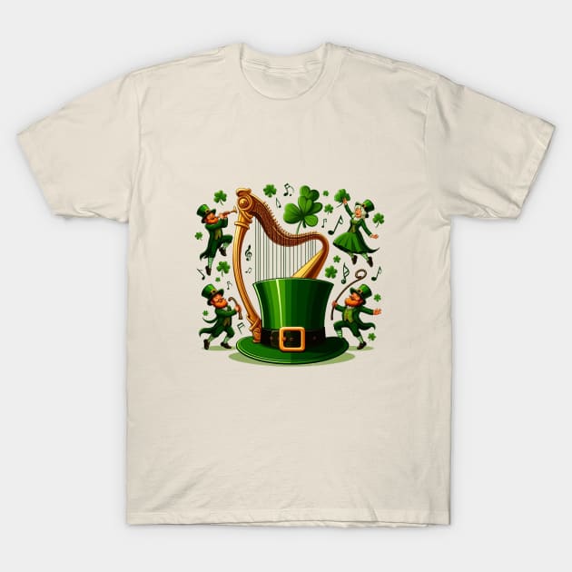 Irish Harp T-Shirt by BukovskyART